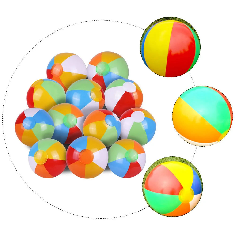 Summer Inflatable Colors PVC Beach Balls Children Outdoor Swimming Pool Interactive Ball Toy Random Color