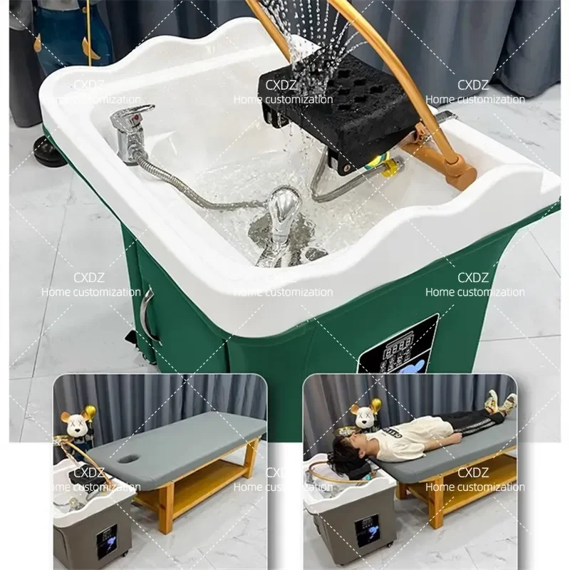 Splicing head treatment basin, water cycle splicing ring, fumigation marriage beauty bed, shampoo basin, and health center