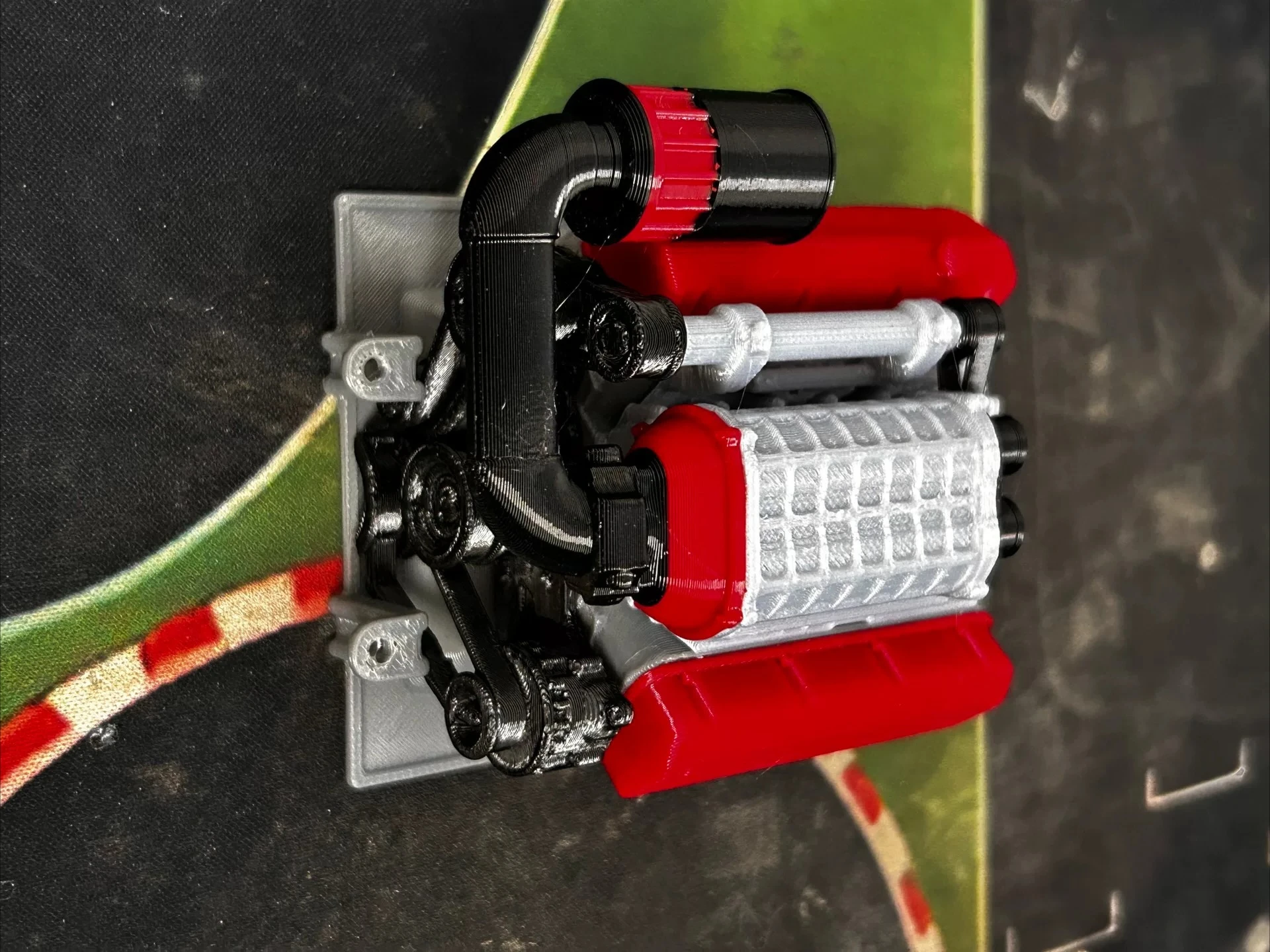 Rear Engine Model for Vanquish H10 Optic Kit 1/10RC Crawler Scale Upgrade Parts 3D Printed Multicolor PETG No-Drill Installation