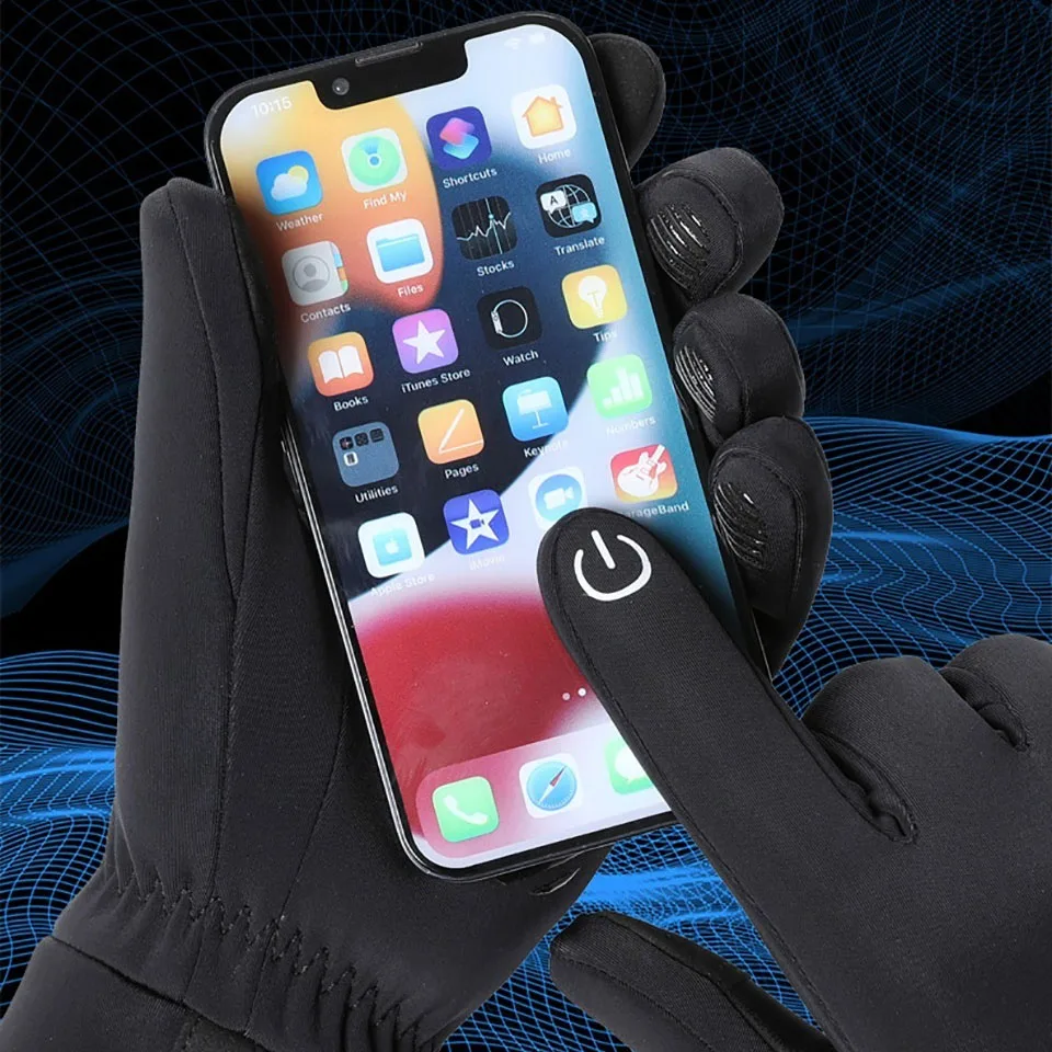 남성용 방수 라이딩 풀 핑거 장갑 야외 오토바이 타기 터치 스크린 미끄럼 방지 장갑 겨울용 따뜻한 두꺼운 액세서리