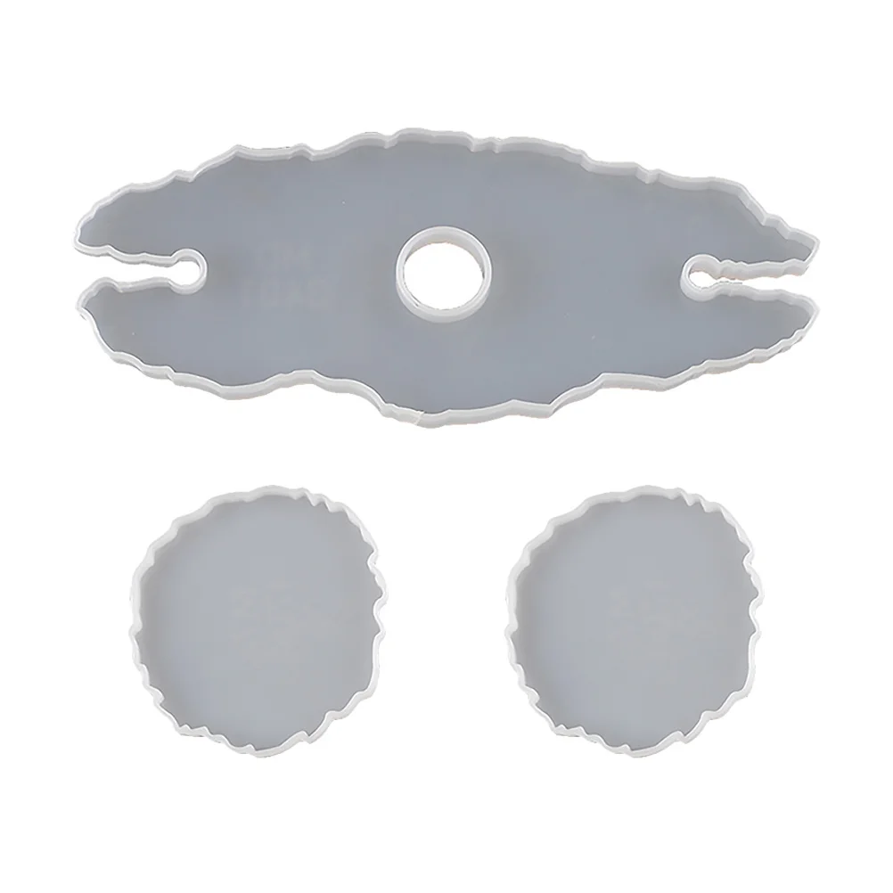 1 مجموعة كريستال الايبوكسي الراتنج قوالب مجموعة سيليكون Diy كوستر كأس للنبيذ حامل سعة كبيرة غير النظامية الدانتيل الجدول الديكور الحرفية #4