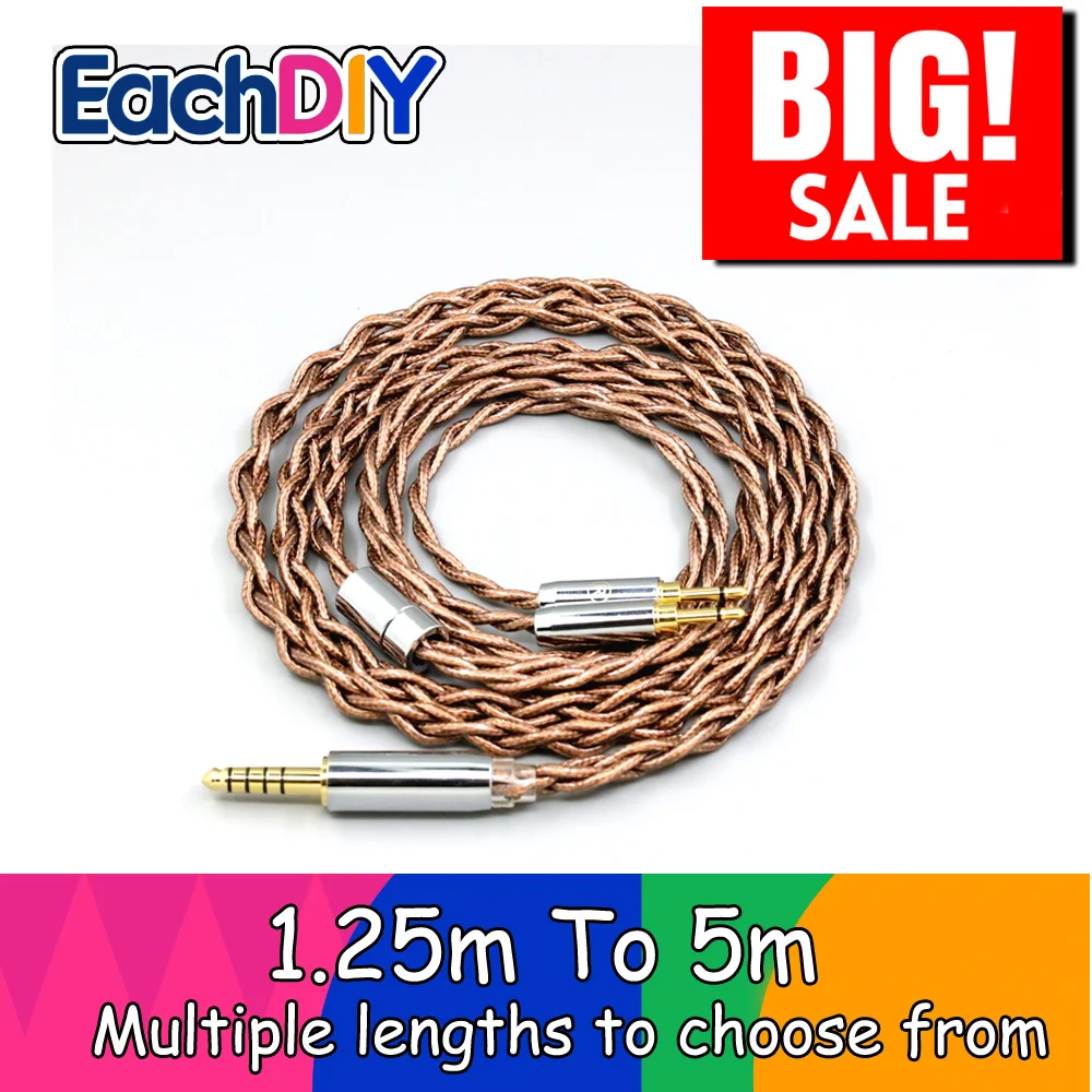 

99% 24k Gold 7n Pure Silver Graphene Shield Earphone Cable For Abyss Diana Acoustic Research AR-H1 Advanced Alpha GT-R LN008529
