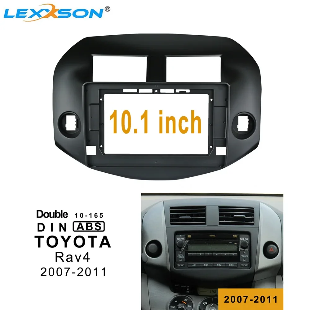 

10.1 Inch Car Fascia For TOYOTA Rav4 2007 - 2011 Car Radio Dvd Frame 2 Din Fascia Audio Fitting Adaptor Panel Kits In-dash Mount