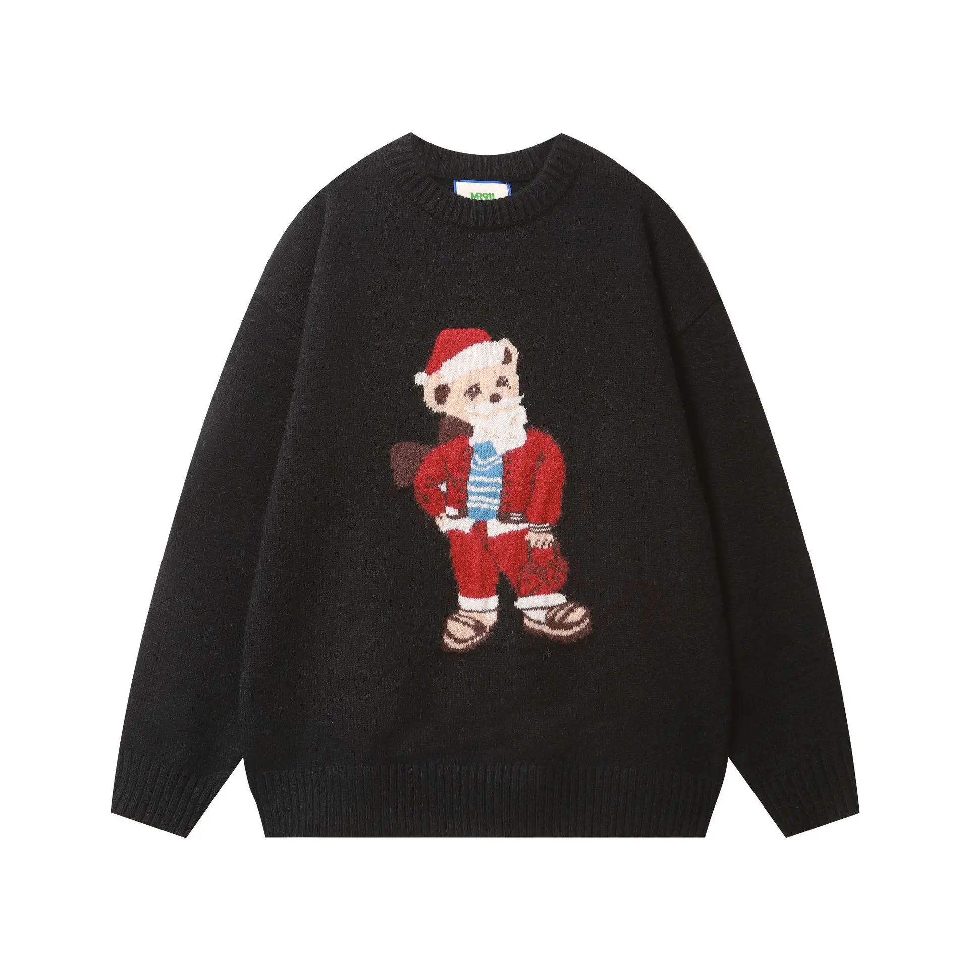 Uncledonjm American Retro Christmas Knit Cute Crew Neck Sweater Couple Pullovers 5 Colour Pick