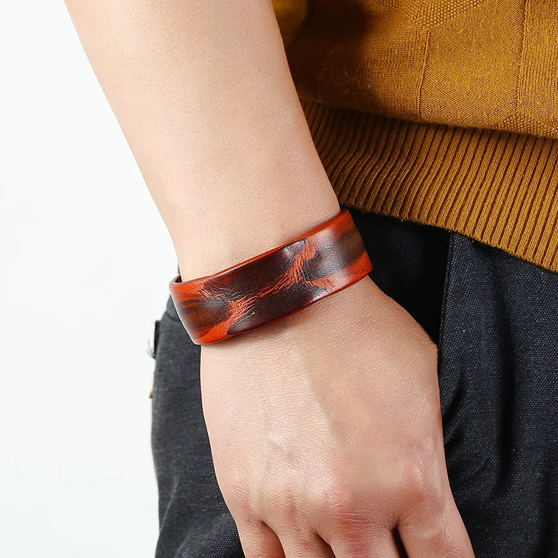 New design simple vintage genuine leather bracelet