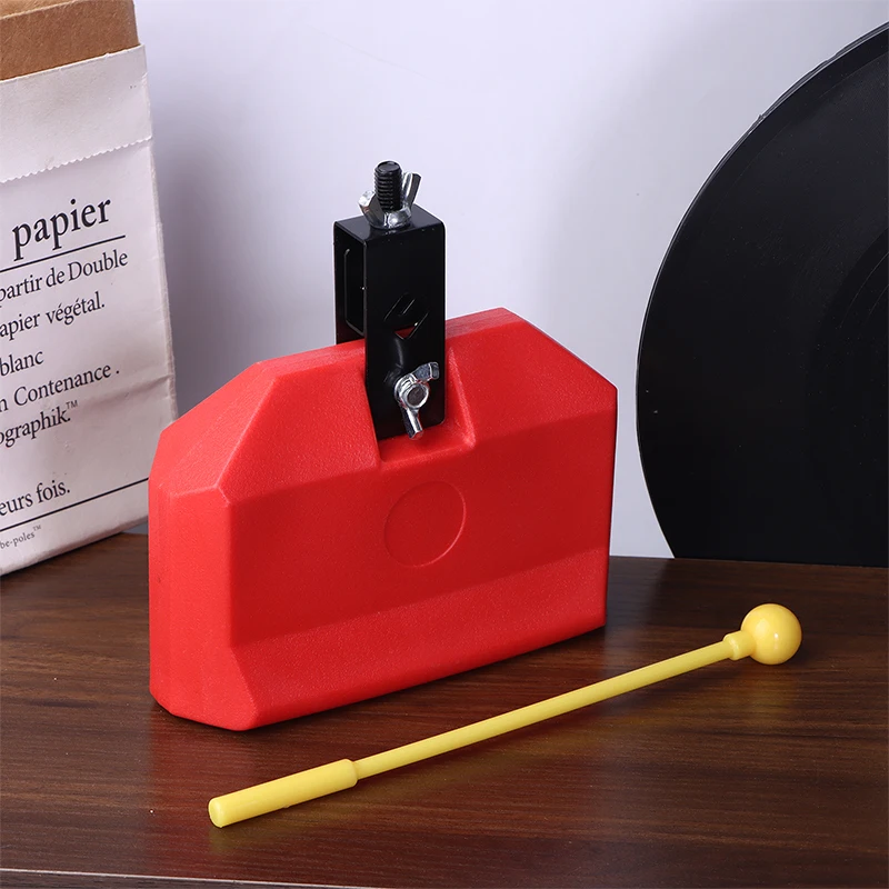 New Cowbell Clapper Drum With 1 Hammer Pitched Durable Treble Jazz Drum ABS Bell Percussion Instruments Accessories Drums Part