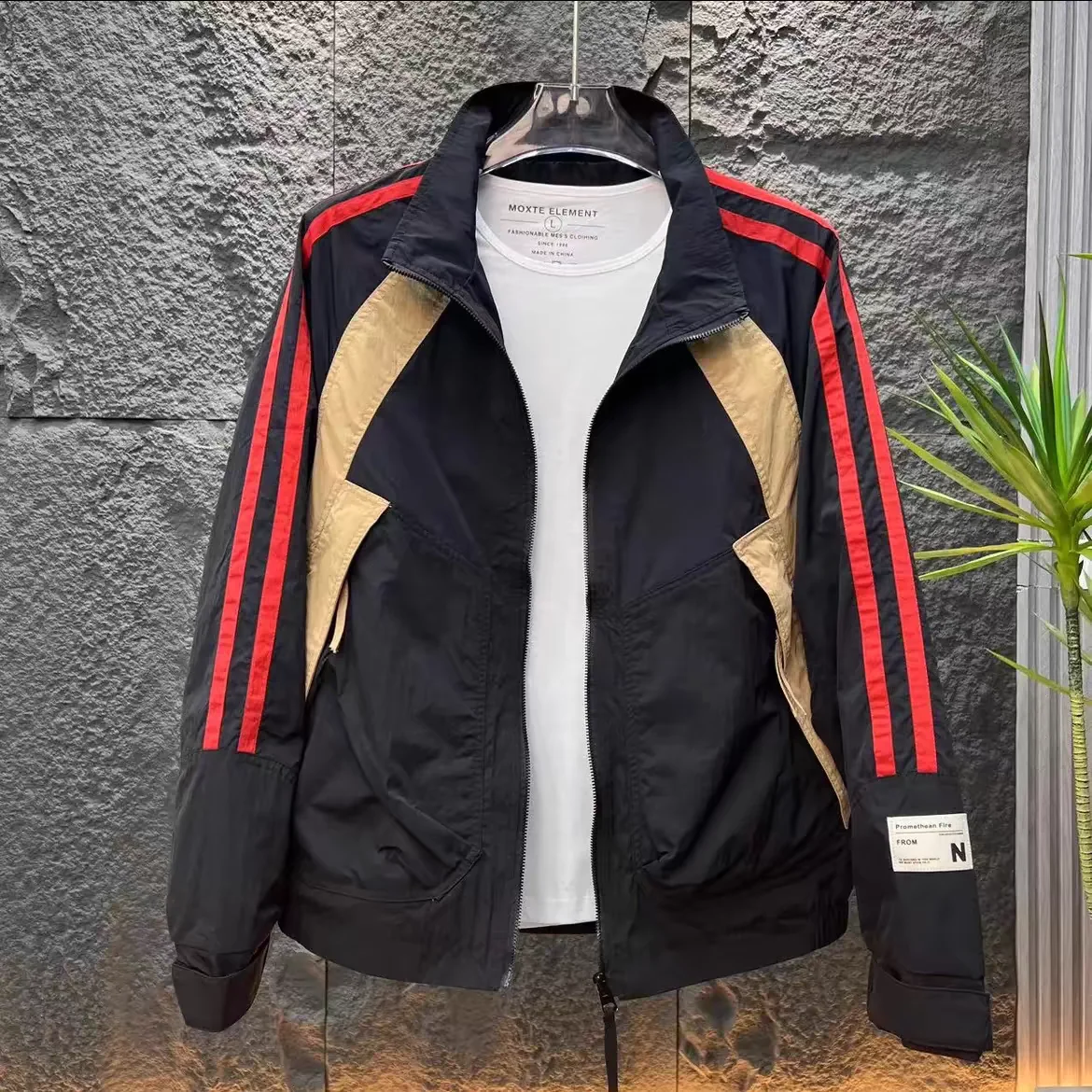 

Новая летняя мужская повседневная рабочая одежда Jaet, цветная блузка с воротником-стойкой, защита от ультрафиолета, верхняя одежда, модная, универсальная, легкая