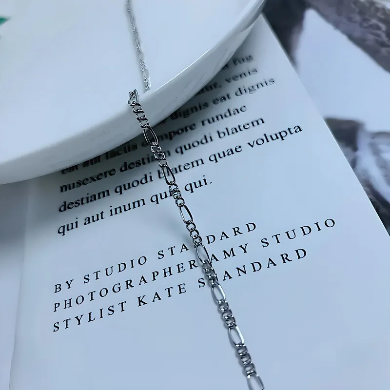 قلادة سلسلة فيجارو للجنسين، مادة معدنية متينة، طراز كلاسيكي، مثالية للحفلات اليومية، هدية للرجال والنساء، ديكور أنيق