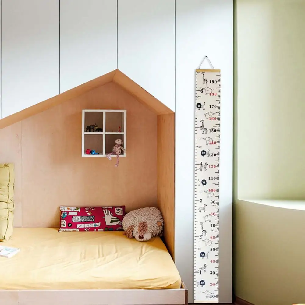 Animal Print Height Ruler for Children Children Height Ruler Children's Growth Chart Wall Hanging with for Boys for Bedroom