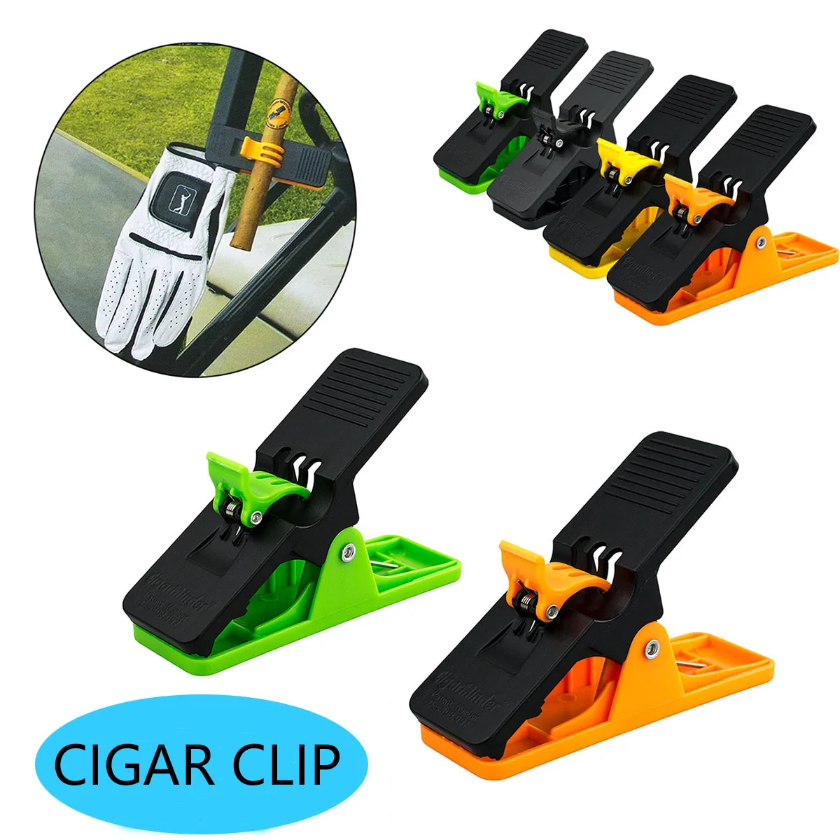 Multifunctional Cigar Holder, Golf Cigarette Cigar Clip Holder, Used for Golf Cart Bag, Portable Cigar clip, Cigarette Holder