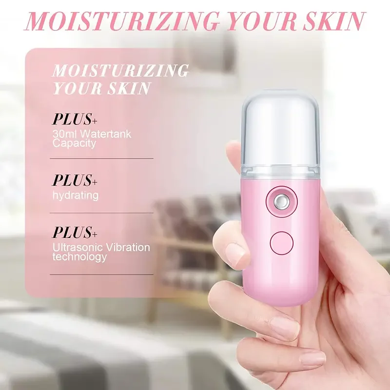 Dispositivo de vapor Facial Nano Spray, instrumento hidratante, Mini humidificador portátil, aparato hidratante en aerosol de belleza, pulverizador frío