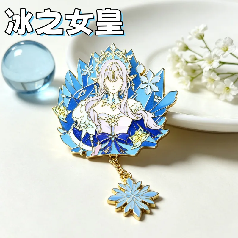Genshin Impact Anastasya Tsaritsa Metal Badge Enamel Pin Desk Decor Bag Charm Anime Game Merch