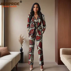 African Clothes for Women Single Breasted Blazer Vest and High Waist Pants 3 Piece Set Ankara Attire Print Outfits 2526008