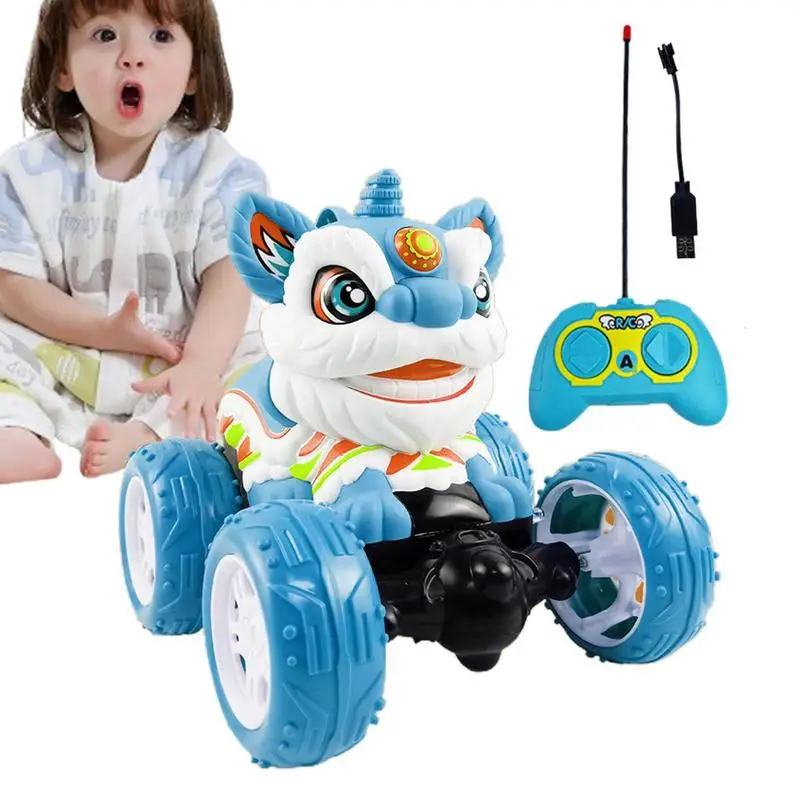 Stunt Twist Rc Car Lion Dance Design Rotating Rc Car For Kids Remote Control Climbing Car2.4Ghz Anti-Interference Car