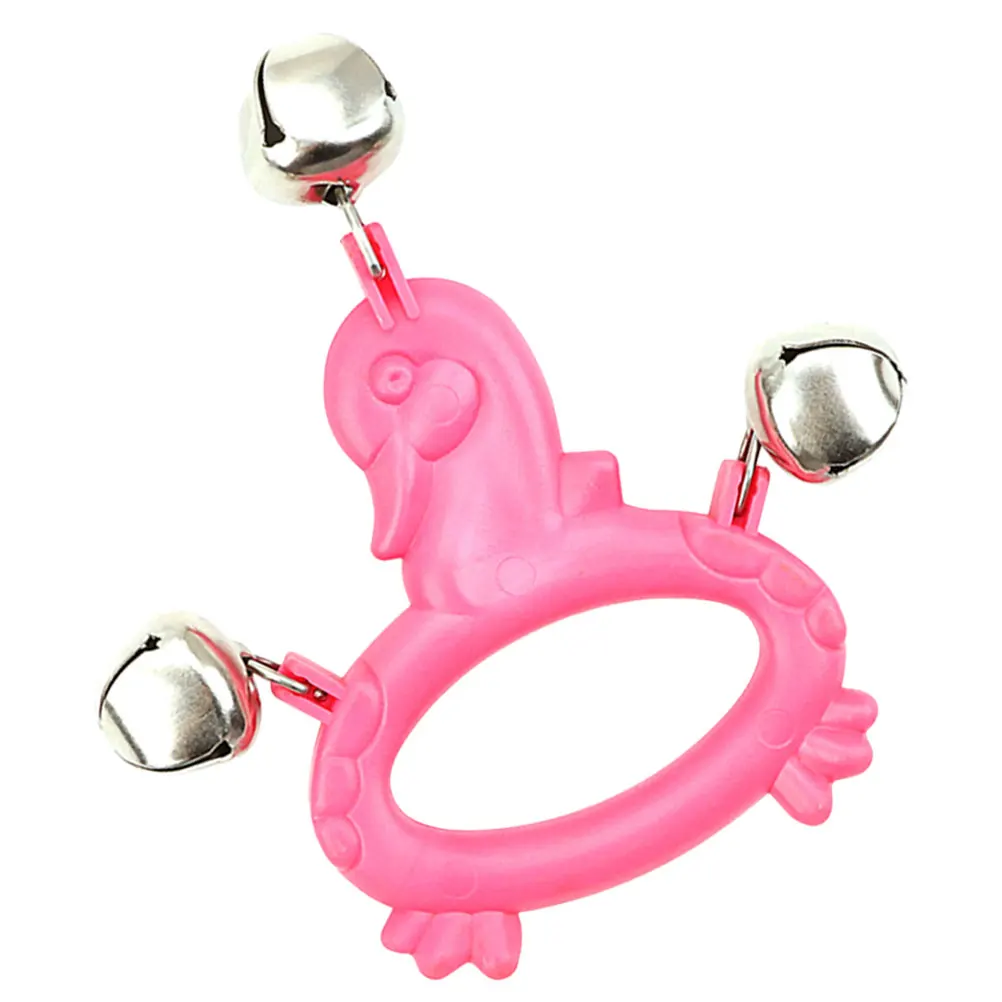 

Handheld Bell Toy Bells for Children Small Plastic Tambourine Portable Percussion Instrument Musical Kids