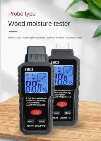 S8603 목재 수화 습도계, 바늘 유형 목재 습도 테스터, LCD 디지털 습도 센서