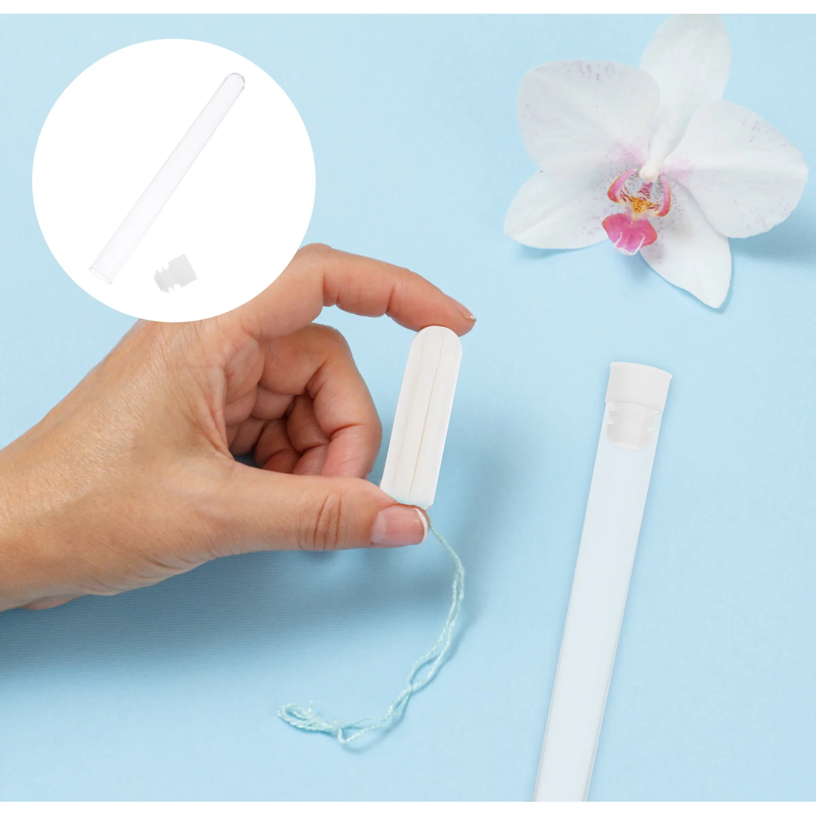

50 Pcs Tampon Storage Bottle Lab Tubes Clear Plastic Bath Salt Embroidery Needle Holder Cases Filling Glass Test Candy