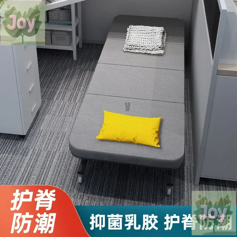 

Single folding bed Lunch break bed Adult folding bed Office siesta artifact folding Single portable four fold