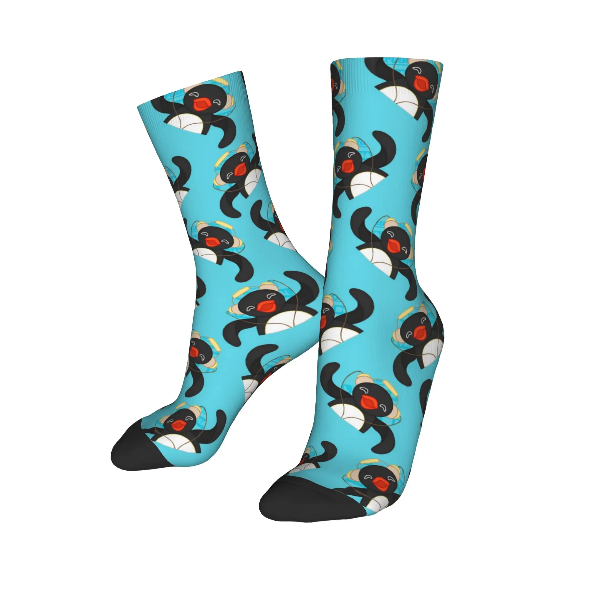 Winter Warm Fashion Unisex Penguin Animal Anime Socks Sweat Absorbing Football Socks