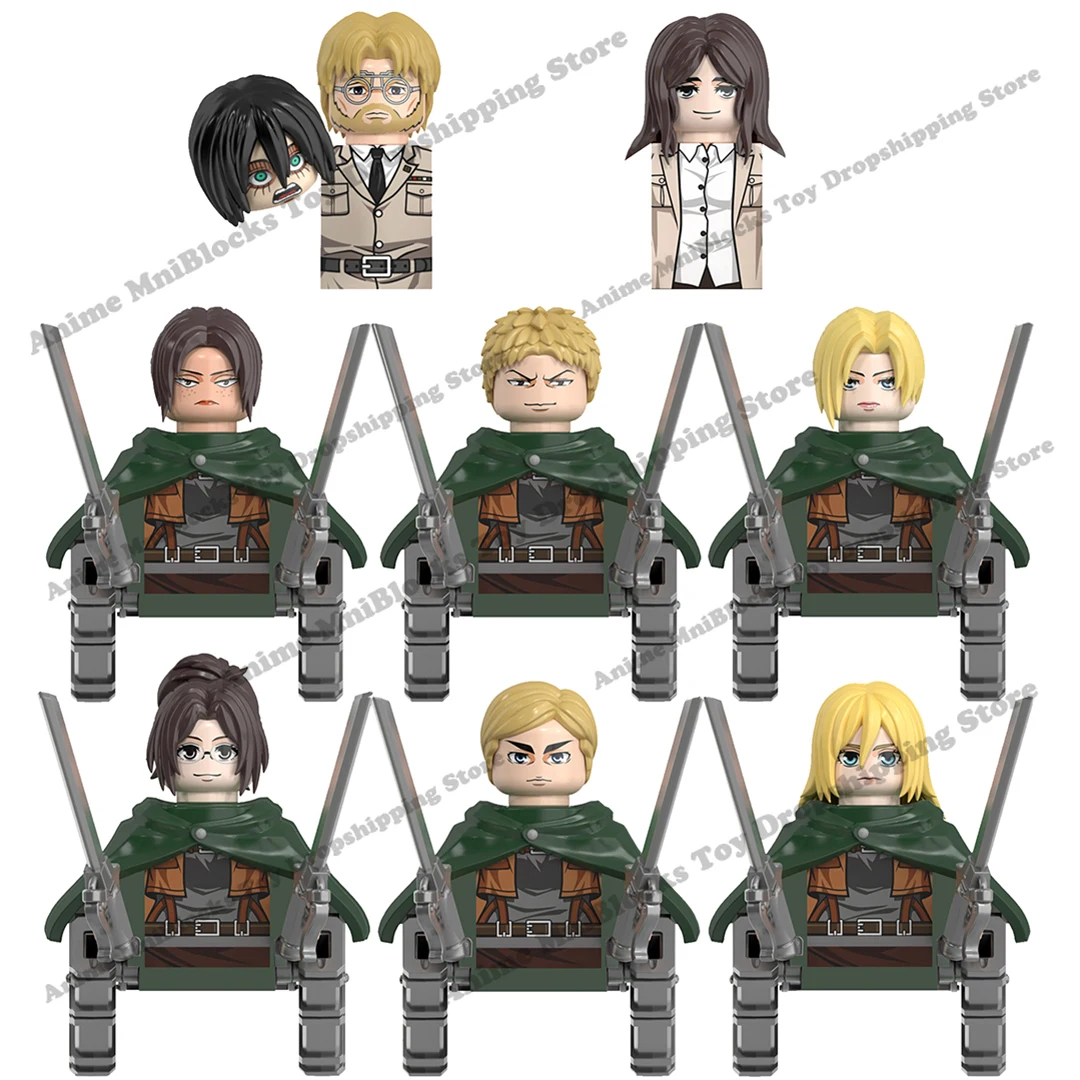 WM Blocks WM6148 WM6165 Anime Bricks Dolls Annie Ymir Zeke Hange Reiner Mini Action Toy Figura Building Blocks