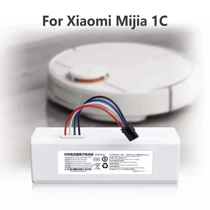 12800mAh P1904-4S2P-MM Battery for Xiaomi Mijia 1C STYTJ01ZHM Robot Vacuum Mop Cleaner Accessories Parts Original
