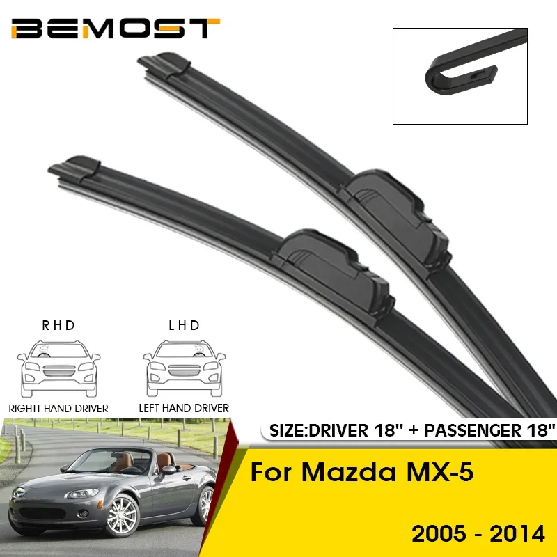 

Car Wiper Blades For Mazda MX-5 2005-2014 Windshield Windscreen Front Window Blades 18"+18" Car Accessories