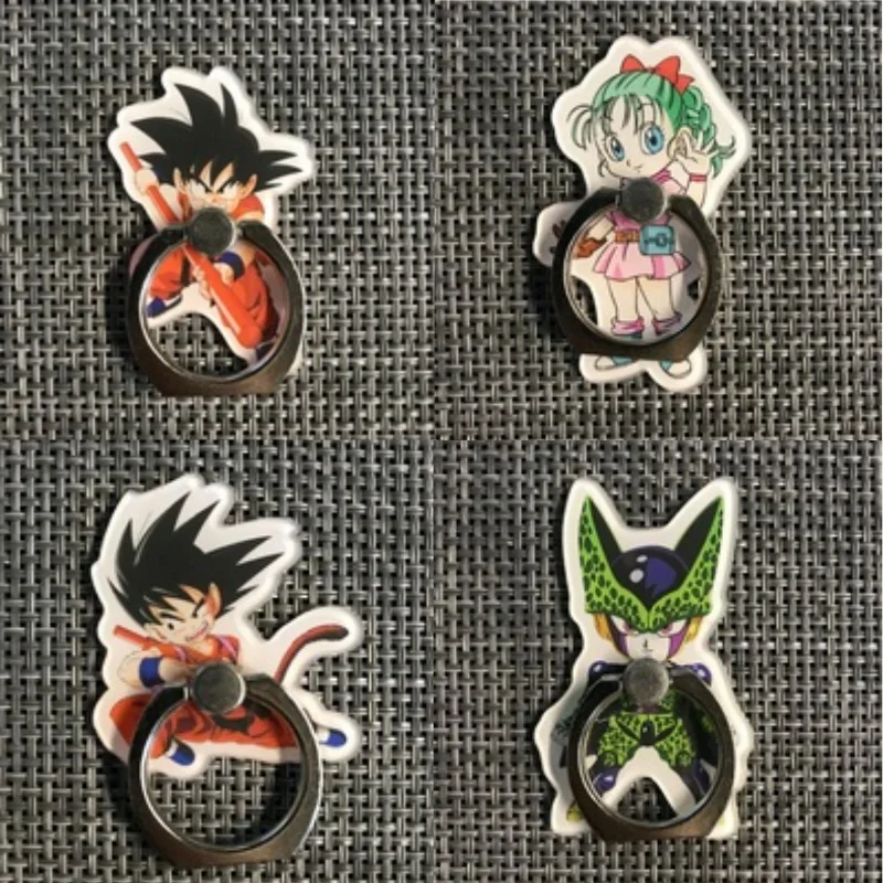 Kawaii Anime Dragon Ball Creative New Cartoon Ring Buckle Bracket Figure Cute Lazy Cell Phone Ring Bracket Cute 3D Bracket Gifts