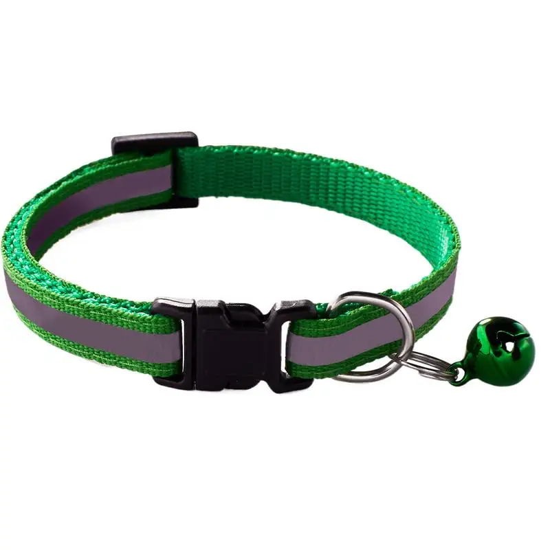 Puppy Collar Reflective Cat Collar With Bell Adjustable Nylon Breakaway Quick Release Necklace For Puppy Kitten Cute Bow