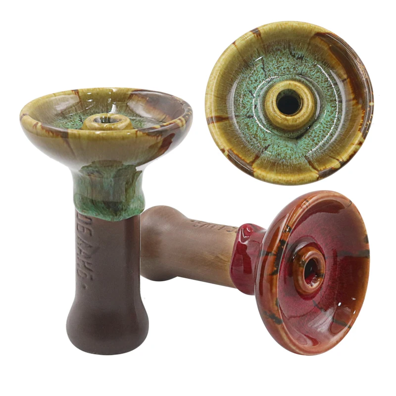 Hookah Ceramic Bowl One Hole Phunnel Shisha Bowl Hookah Chicha Head Smoking Bowl Narguile Acessorios