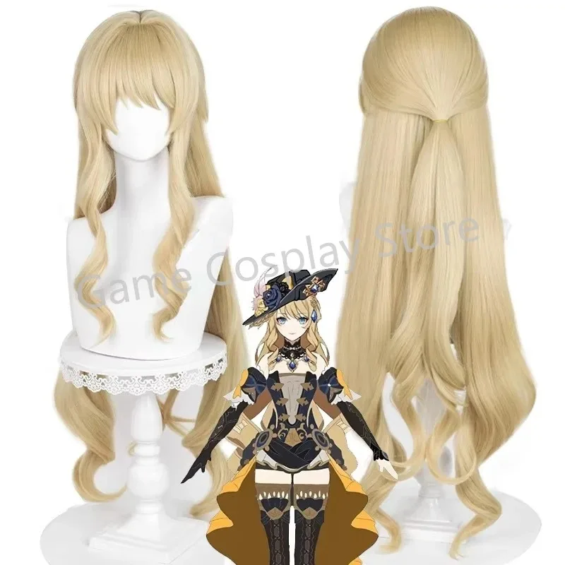 

Navia cosplay costume Genshin Impact game dress uniform Fontaine Spina di Rosula hat Chlorinde party A;2,C'4,H.
