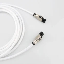 New Hi-end OCC Silver Plated HiFi Audio Ethernet Cable High-speed Cat8 Network Cable for PC Router Internet Cord RJ45 Lan Cable