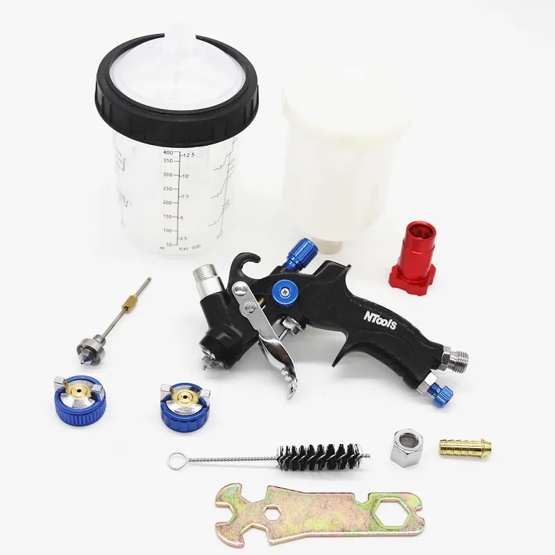 1.0MM Spray Gun and 0.8MM Nozzle Kit 400CC/250CC Tank Air Paint Gun With Paint Mixing Cup And Adapter Mini Spray Gun Airbrush