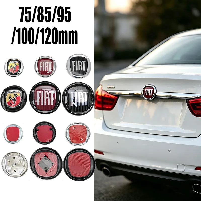 Emblema Frontal y Trasero para Automóvil, Logotipo ABS de 75/85/95/100/120 mm, para FIAT 500, Pulse, Panda, Tipo, Abarth, Strada, 600, 500L, Mobi