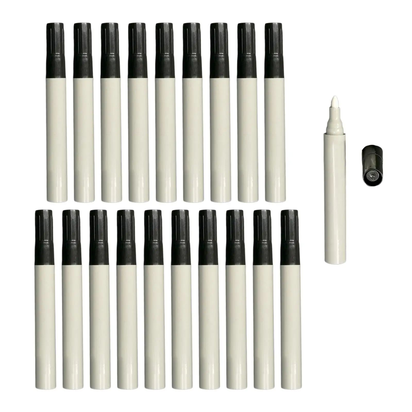 Empty Fillable Blank Paint Pen Rod Barrels Tube Markers (Set of 10) Your Own Art Acrylic, Oil Base Paint, Fine Nib
