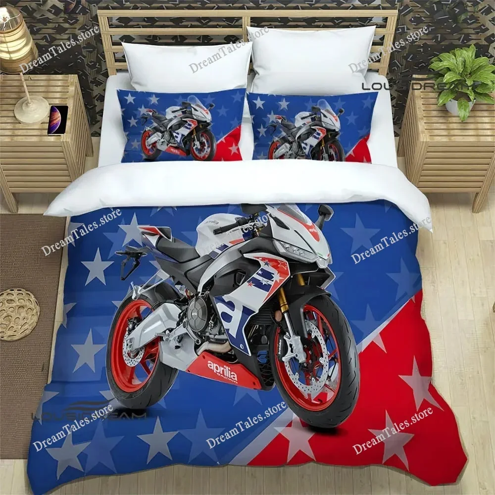 Aprilia Motorcycle Print Bedding Sets Exquisite Bed Supplies Set Duvet Cover Bed Comforter Set Bedding Set Luxury Birthday Gift