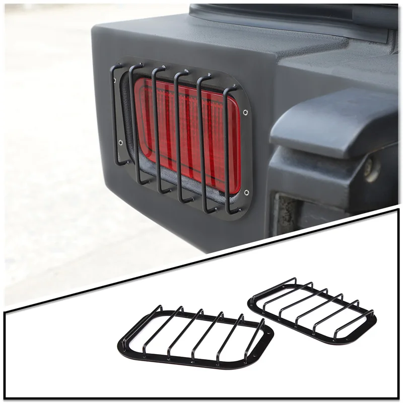 

For Hummer H2 2003-2007 Carbon Steel Car Rear Tail Fog Light Cover Guard Lamp Grill Protector Cover Car Accessories
