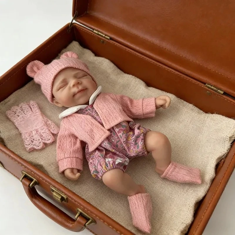 30cm  Reborn Cute Small Doll Pascale  with Rooted Eyelashes Mouth Can Open