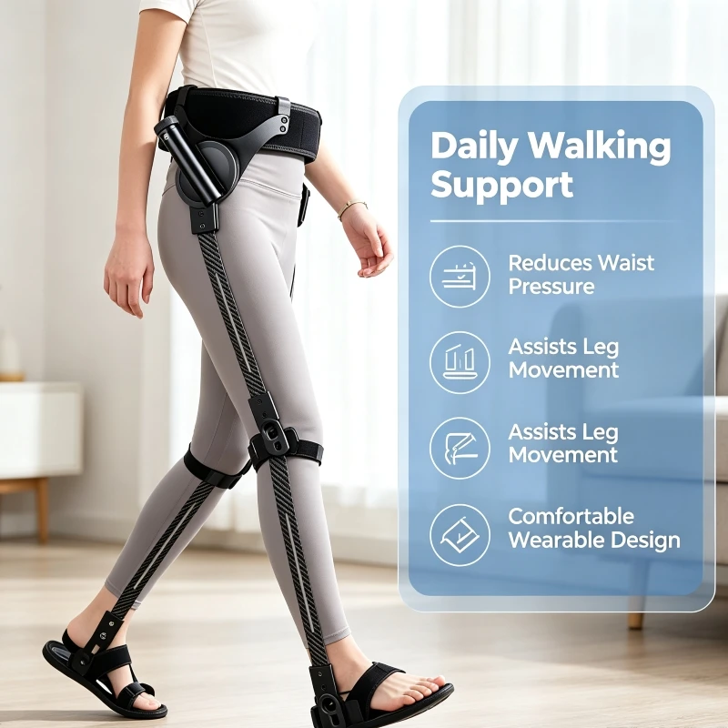 Exoskeleton Robot For Stroke Patients Elderly AI-Powered Hip Exoskeleton Walking Aid Adjustable Mobility Leg Rehabilitation