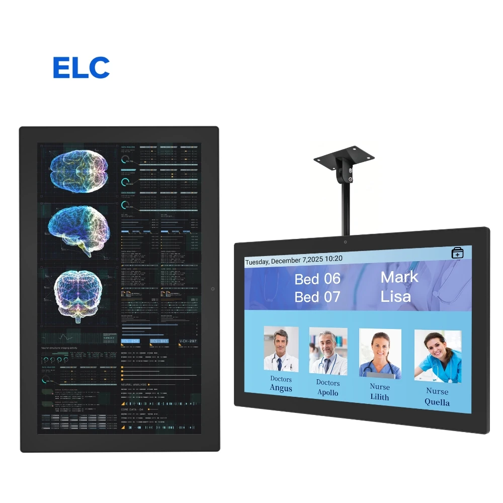 ELC Commercial Hospital Android 10 Tablet Signage Display Advertising 10.1/15.6/21.5/24 Inch Wall Mounted Hanging Shopping Malls