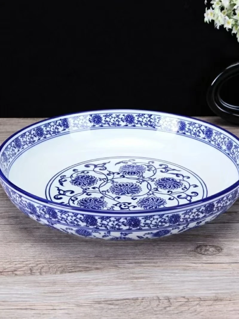 

Large Cerc Bowl Chinese Sle Fi Head Plate Hot Pot Fi Soup Bowl Fried Bread Bowl Dumpling Bowl Hotel Restaurant Use