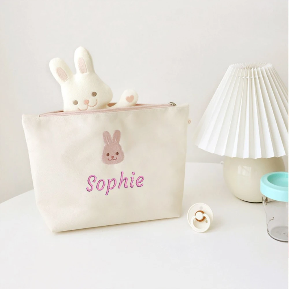 Sac de Rangement Personnalisé pour Couches de Bébé, Portable, Brodé avec Nom, pour Usage Extérieur, Bouteille de Lait en Poudre