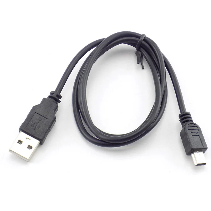 Mini USB 2.0 A Male to Mini 5 Pin Male B Connector Data Sync Charging Cable Cord Adapter Extension Charge Cord Line Wires D1