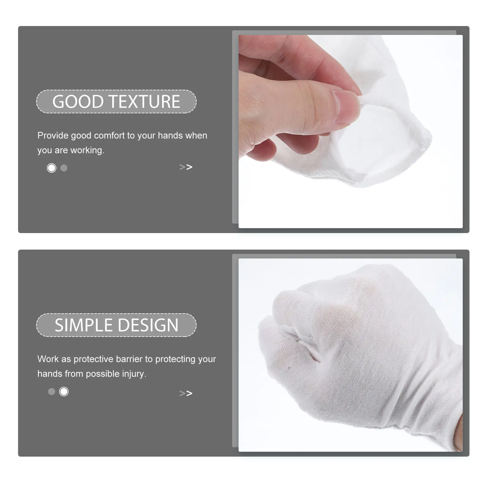 10Pairs White Cotton Gloves One Size Fits Most Comfortable Breathable Protective Working Gloves for Jewelry Inspection Coin