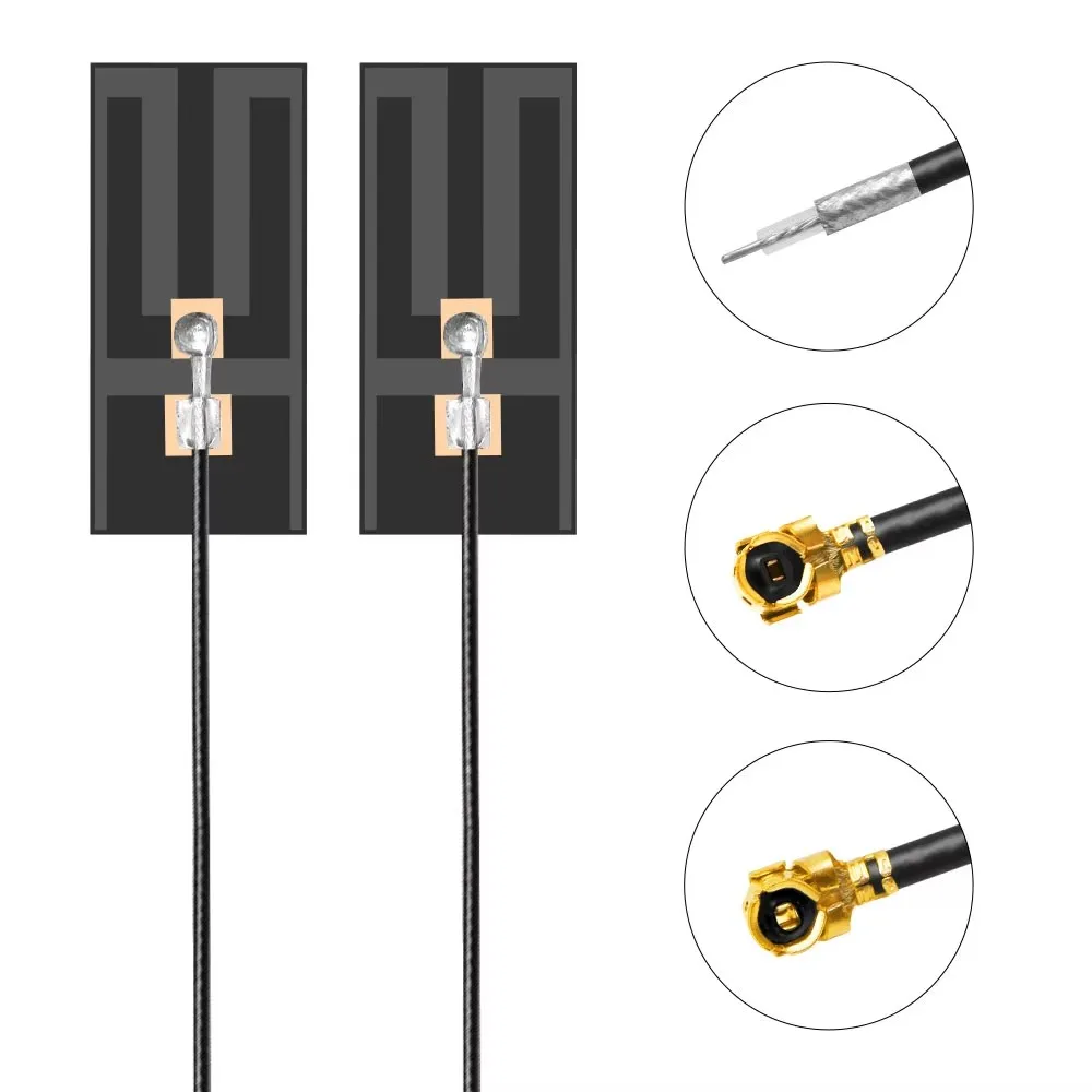 2 Stück 2,4G FPC Interne Antenne 2400-2500Mhz Verstärkung 4dBi Bluetooth WLAN-Modul Kompatible Omni-Antenne Mit I-P-E-X/Schweißanschluss – Detail 4