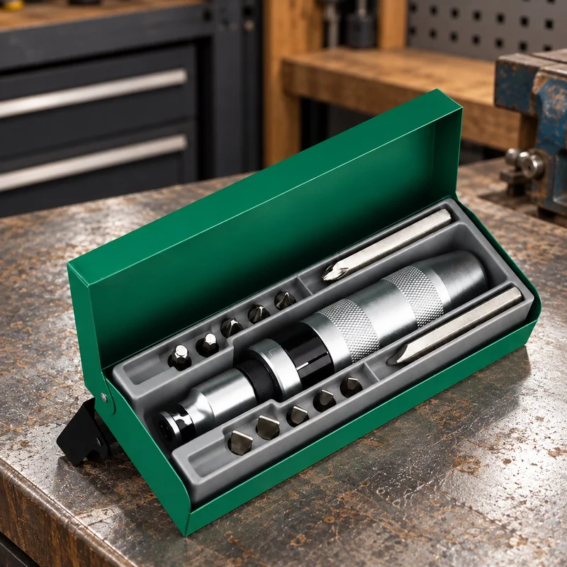 Impact Driver Set with 13 Tools Including Extractors for Removing Rusted and Stubborn Screws in Repair Work