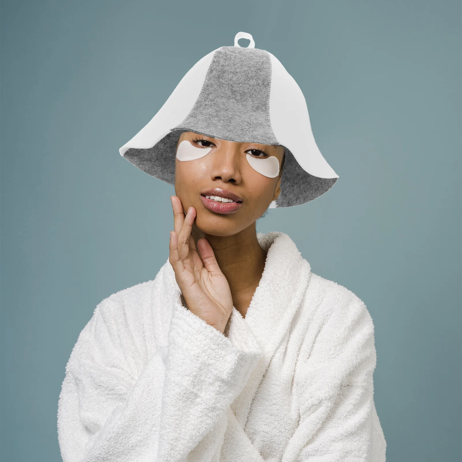 

3 pcs Thick Comfortable Bath For Spa Shower Felt Sauna Hat Bathing Shower Unisex Bath Hats For Sauna Felt Hat Bathroom