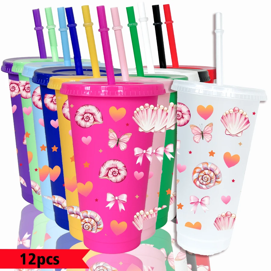 lot-de-12-gobelets-en-plastique-colores-de-26-oz-a-motifs-coquillages-papillons-et-cœurs-pour-fetes-boissons-froides-cadeau-de-rentree-scolaire-et-d'anniversaire