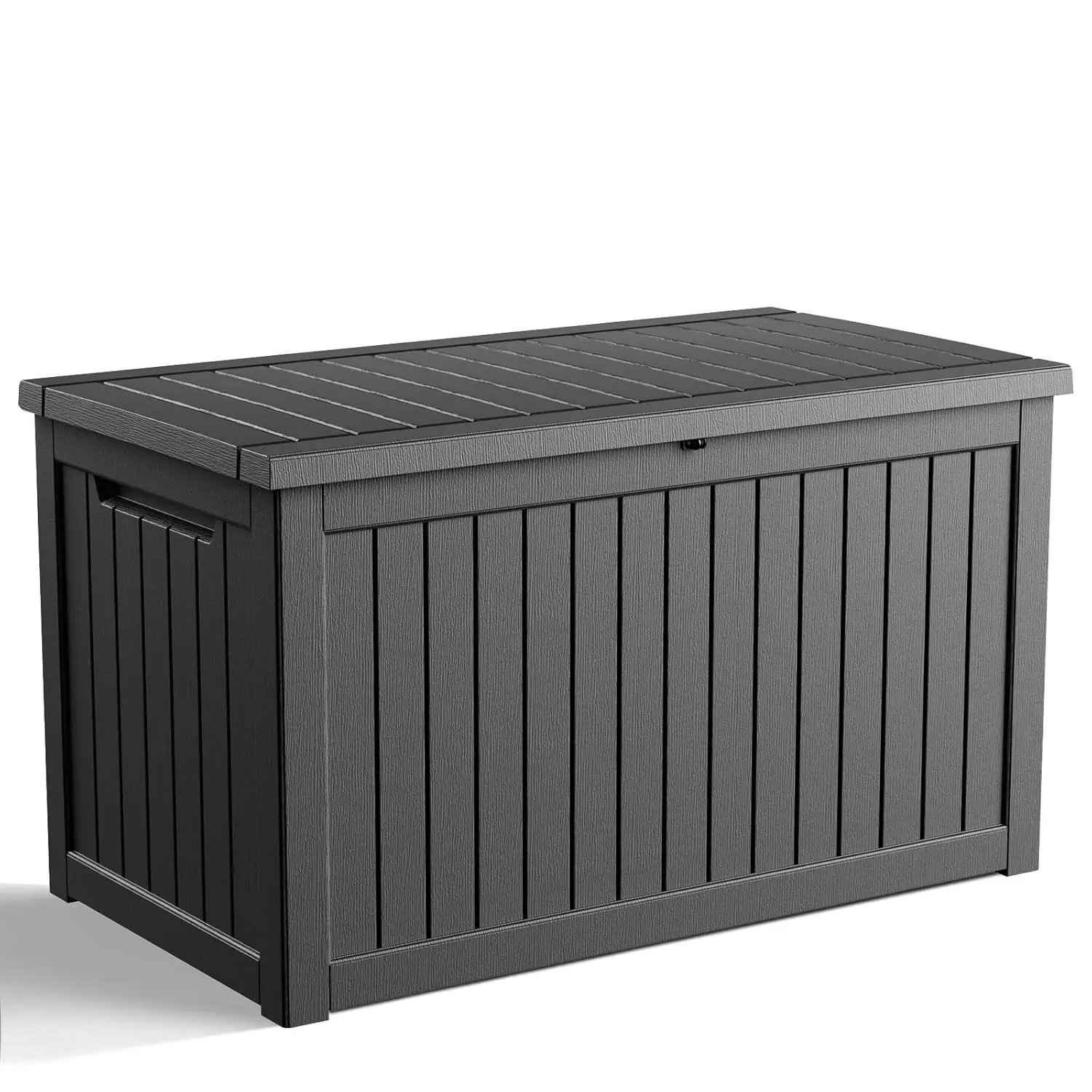 

280 Gallon Waterproof Outdoor Storage Box, UV Resistant Resin Deck Box with Hydraulic Rod for Reinforced Stability,, Customized