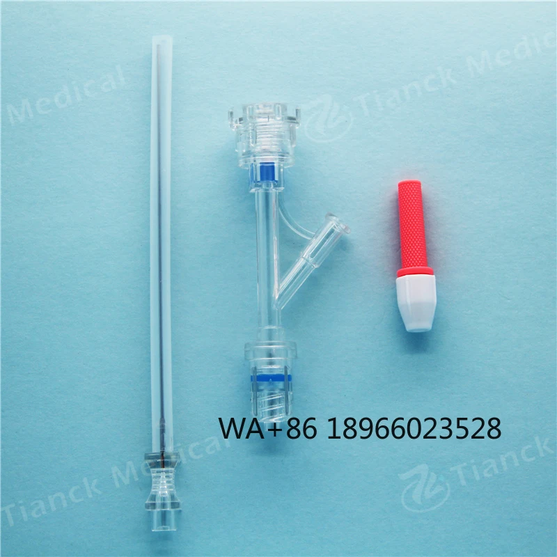 Tianck medical ptca  push and release push pull double click hemostasis valve y connector