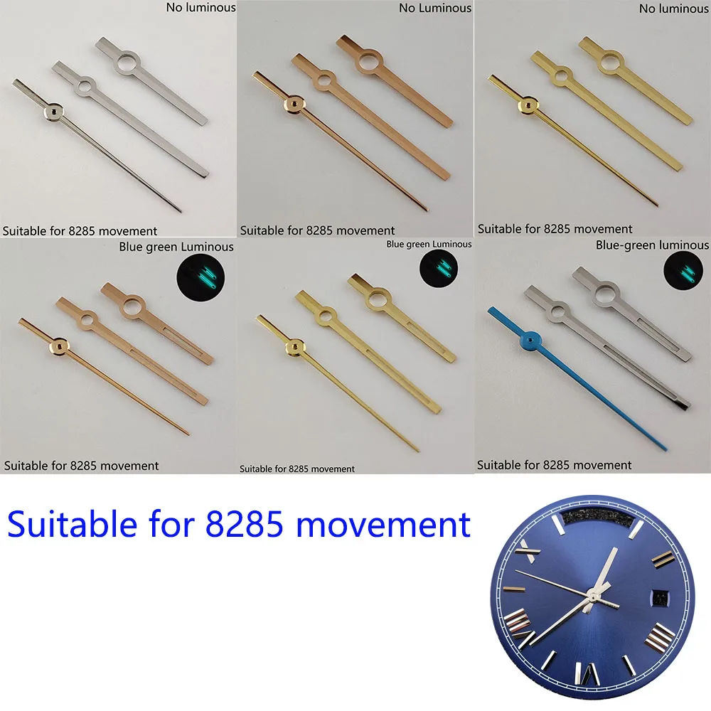 Uhrzeiger geeignet für Miyota 8285 Dual Movement blau grün leuchtende Uhr Zubehör Miyota 8285 Uhrwerk Zeiger